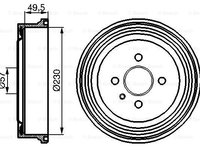 Tambur frana puntea spate (0986477100 BOSCH) CHEVROLET,OPEL,VAUXHALL