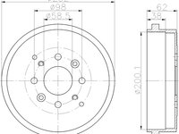 Tambur frana puntea spate (94013900 TEXTAR) SKODA