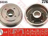 Tambur frana RENAULT CLIO   (B/C57_, 5/357_) (1990 - 1998) TRW DB4245