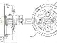 Tambur frana RENAULT CLIO I B C57 5 357 BREMSI DR5168