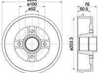 Tambur frana RENAULT CLIO II BB0 1 2 CB0 1 2 TEXTAR 94019700