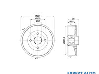 Tambur frana Renault CLIO Mk II (BB0/1/2_, CB0/1/2_) 1998-2016 #2 14725720