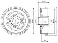 Tambur frana RENAULT LAGUNA I B56 556 DELPHI BF372