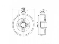 Tambur frana Renault MEGANE I (BA0/1_) 1995-2004 #2 0986477120