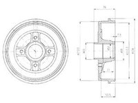 Tambur frana RENAULT SYMBOL I LB0 1 2 DELPHI BF427