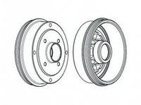 Tambur frana RENAULT SYMBOL I LB0 1 2 FERODO FDR329224