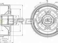 Tambur frana RENAULT SYMBOL II LU1 2 BREMSI DR5395