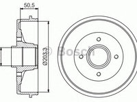 Tambur frana RENAULT TWINGO I (C06_) (1993 - 2016) Bosch 0 986 477 175