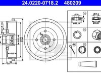 Tambur frana SKODA FELICIA I 6U1 ATE 24022007182