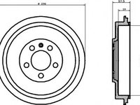 Tambur frana SKODA OCTAVIA 1U2 HELLA 8DT355300421