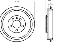 Tambur frana SKODA OCTAVIA (1U2) - OEM - MAXGEAR: 19-0850 - W02155901 - LIVRARE DIN STOC in 24 ore!!!