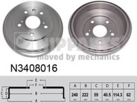 Tambur frana SUZUKI SX4 limuzina (GY) (2007 - 2016) NIPPARTS N3408016