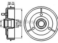 Tambur frana TALBOT SAMBA (51A) BOSCH 0 986 477 097