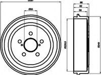 Tambur frana TOYOTA AVENSIS Liftback T22 HELLA 8DT355300501