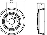 Tambur frana VAUXHALL ASTRA Mk IV (G) hatchback, VAUXHALL ASTRA Mk IV (G) limuzina, OPEL ASTRA G Delvan (F70) - TEXTAR 94031500