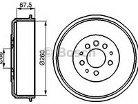 Tambur frana VOLKSWAGEN TRANSPORTER Mk IV caroserie (70XA) - OEM - MAXGEAR: 19-1341 - W02179038 - LIVRARE DIN STOC in 24 ore!!!