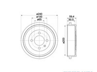 Tambur frana Volkswagen VW POLO limuzina (6KV2) 1995-2006 #2 0986477106