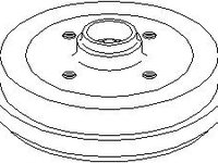 Tambur frana VW ATLANTIC I (16), AUDI FOX (80, 82, B1), AUDI 4000 (81, 85, B2) - TOPRAN 102 824