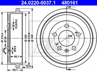 Tambur frana VW FOX (5Z1, 5Z3) (2003 - 2020) ATE 24.0220-0037.1