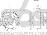 Tambur frana VW FOX 5Z1 5Z3 sbs 1825254727