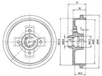 Tambur frana VW GOLF 3 (1H1) (1991 - 1998) DELPHI BF310