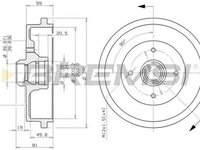 Tambur frana VW GOLF IV Cabriolet 1E7 BREMSI DR5244