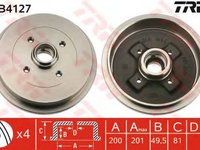 Tambur frana VW GOLF IV Cabriolet 1E7 TRW DB4127