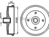 Tambur frana VW KAEFER Cabriolet (15) BOSCH 0 986 477 030