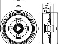 Tambur frana VW PASSAT (3A2, 35I), VW PASSAT Variant (3A5, 35I) - TEXTAR 94012300