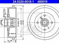 Tambur frana VW POLO caroserie 6NF ATE 24022000181