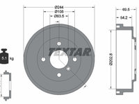 TAMBURI FRANA Spate FORD FIESTA VII (HJ, HF) TEXTAR 94048000 2017 2018 2019 2020 2021 2022