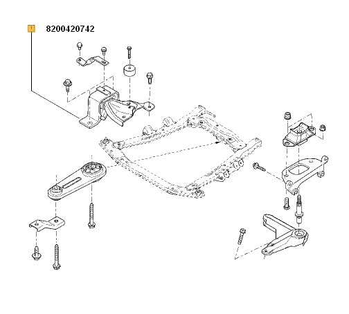 TAMPON MOTOR DACIA LOGAN MPI