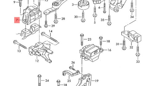 Tampon motor Volkswagen Touran 2.0 TDI 2007 2008