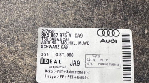 Tapiterie capota spate Audi A4 8k B8 8K5867975A 8K5 867 975 A