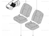 Tapiterie sezut stanga fata model cu airbag sofer Dacia Duster