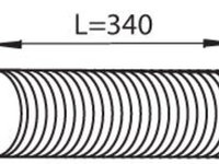 Teava de esapament (lungime:300mm) RVI KERAX, MAGNUM, PREMIUM 2 VOLVO FH, FH12, FH16, FM, FM10, FM12, FM7, FM9 D10A320-DXi13 08.93-