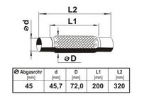 Teava flexibila esapament 460071 ERNST pentru Bmw Seria 5 1998 1999 2000