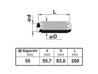 Teava flexibila, esapament ALFA ROMEO 156 Sportwagon (932) (2000 - 2006) ERNST 460057 piesa NOUA