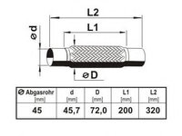 Teava flexibila, esapament BMW 5 (E39) (1995 - 2003) ERNST 460071