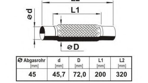 Teava flexibila, esapament OPEL ZAFIRA A (F75