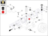 Tedgum bucsa brat sustinere arc spate pt ford focus 1,focus 2,c-max,volvo v50,s40