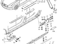 Terminal prag dreapta Audi A4 B7 (8E) Sedan 2008 2.0 TDI OEM 8E0853834E