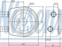 Termoflot radiator ulei NISSAN INTERSTAR caroserie (X70) NISSENS 90697