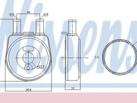 Termoflot / radiator ulei RENAULT MEGANE I Classic (LA0/1_) (1996 - 2006) NISSENS 90704