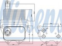 Termoflot / radiator ulei VW TRANSPORTER Mk VI platou / sasiu (SFD, SFE, SFL, SFZ) (2015 - 2016) NISSENS 90659