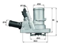 Termostat FIAT PUNTO / GRANDE PUNTO 199 MAHLE ORIGINAL TI 144 88