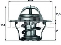 Termostat FORD ESCORT   (AFH, ATH) (1968 - 1976) MAHLE ORIGINAL TX 4 87D