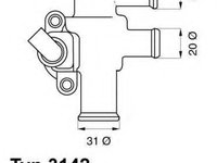 Termostat lichid racire 3142 90D WAHLER