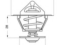 Termostat lichid racire 4115 92D WAHLER pentru Opel Kadett Opel Ascona Opel Vectra Opel Rekord Opel Manta Opel Astra