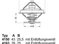 Termostat lichid racire 4150 83D50 WAHLER pentru Vw Beetle Vw Carocha Vw Coccinelle Vw Escarabajo Vw Fusca Vw Kaefer Vw Kever Vw Super Vw Polo Vw Golf Vw Rabbit Vw Eurovan Vw Kombi Vw Transporter Vw Caravelle Vw Vanagon Skoda Felicia Vw 411 412 Nissan